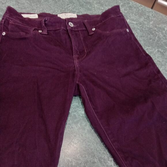 Lucky Brand Womens Purple Merlot Brooke Velvet Jegging Dynamic Stretch Size 6/28 - Picture 3 of 13